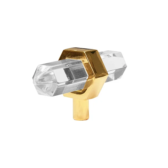 Worlds Away Prism Brass and Acrylic PriSM Hardware PRISM HBR
