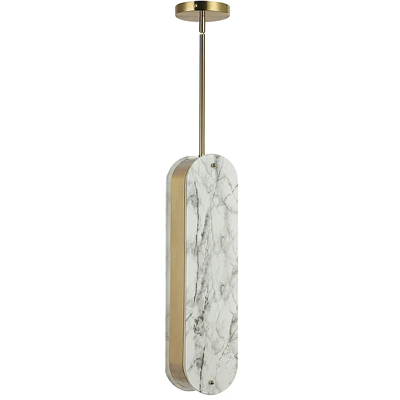 Dainolite 1LT Pendant, AGB w/ Faux Alabaster Acrylic PSC-201P-AGB