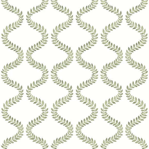 York F29-Mirth Studios Florentine Green Vine Trellis Peel & Stick Wallpaper PSW1574RL
