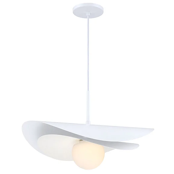 Dainolite Paven Opal Glass Pendant in Matte White PVN-2012LEDP-MW