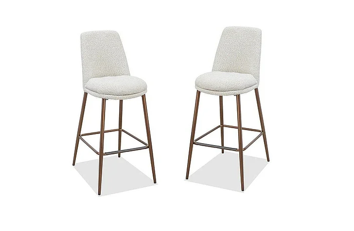 Modus Furniture Crossroads 2.0 Wyatt Bar Stool in Ricotta PWTA75FMY (Set of 2)