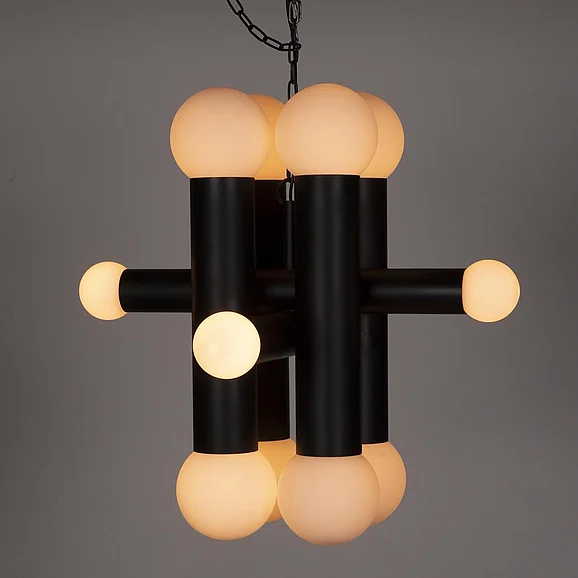 Noir Furniture Amadeus Chandelier in Matte Black PZ034MTB