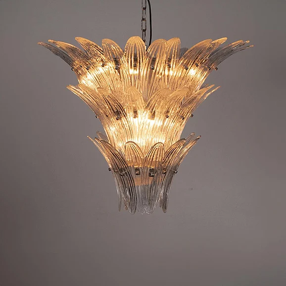 Noir Furniture Emperor Chandelier, L in Antique SIlver PZ040