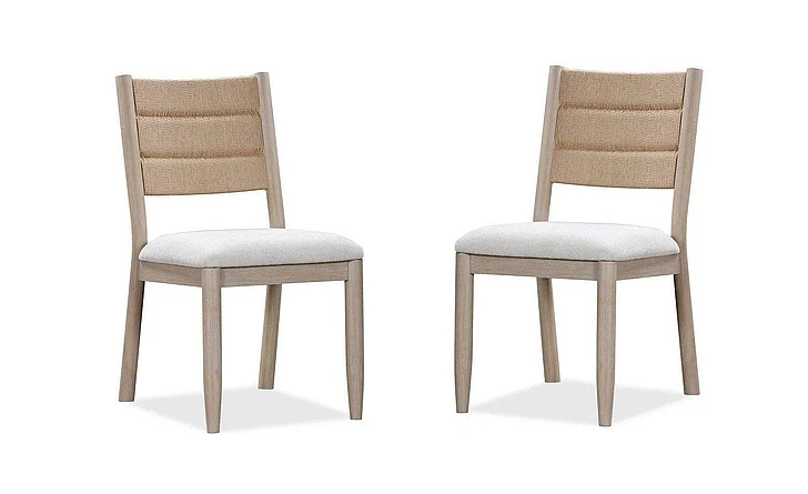 Modus Furniture Rockport Danish Cord Dining Chair in Chai QBTK63A (Set of 2)