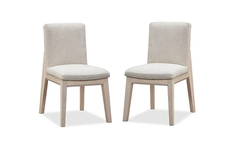 Modus Furniture Liv Wood/Upholstered Dining Chair in Brun QHTP63B (Set of 2)
