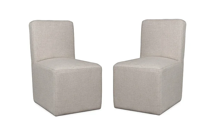Modus Furniture Liv Fully Upholstered Dining Chair in Natural Light QHTP64A (Set of 2)