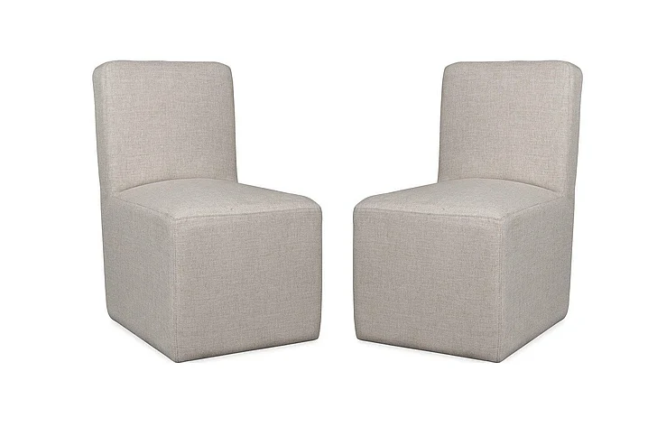 Modus Furniture Liv Fully Upholstered Dining Chair in Brun QHTP64B (Set of 2)