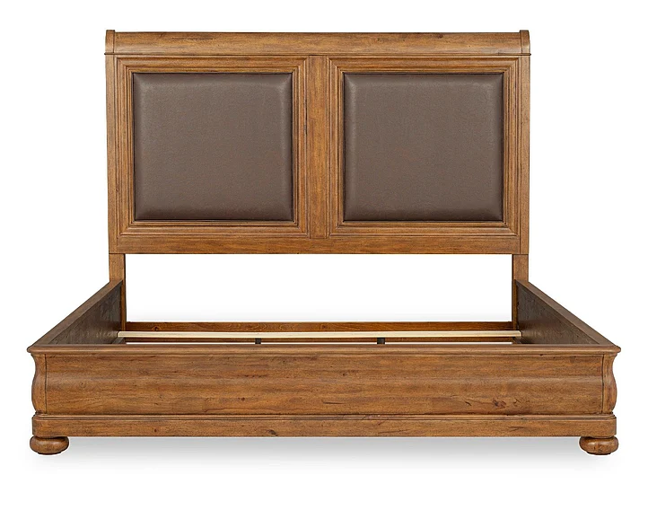 Legacy Classic Echelon Queen Upholstered Sleigh Bed in Heritage Walnut 5380-4205K