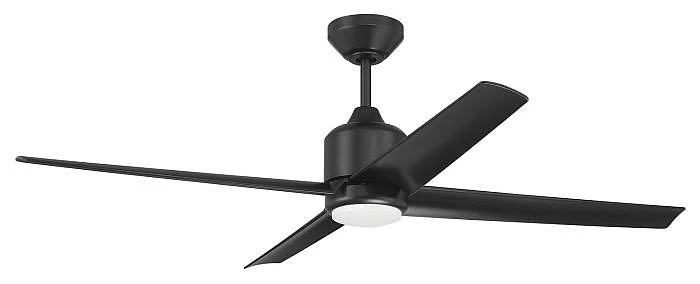 Craftmade Quell 52" Indoor/Outdoor Ceiling Fan no Wifi in Flat Black QUL52FB4-NWF