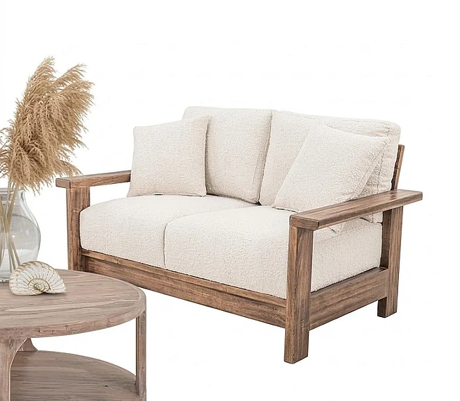 IFD Root Loveseat in Pearl White IUP673-LOV-101