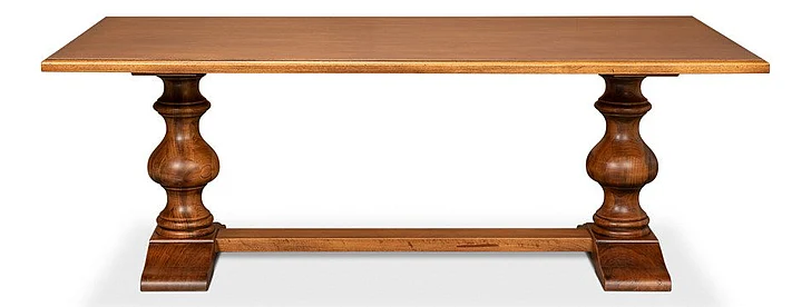Sarreid Lionisio Trestle Table, Noce Antica R085-NA