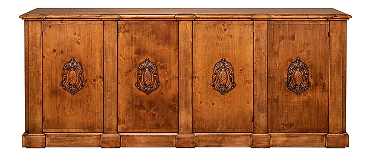 Sarreid Crested Wall Cabinet,Noce Anticato R110-NA