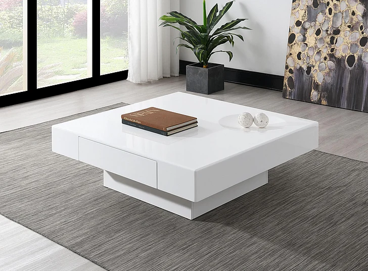 ACME Khaim Coffee Table in White High Gloss LV03070