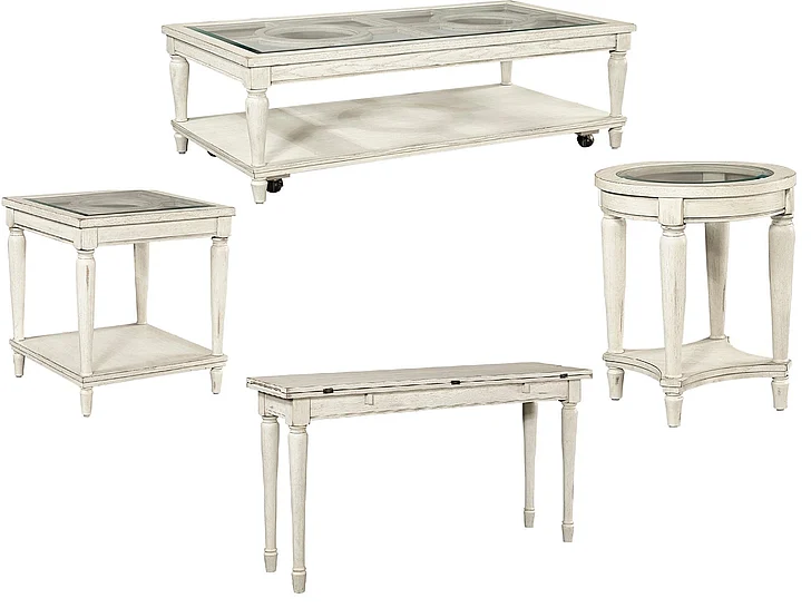 Aspenhome Radius 4pc Occasional Table Set in White