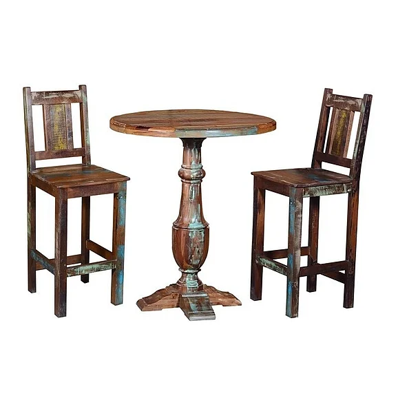 Moti Furniture Trinidad 3pc Pub Dining Set in Multi