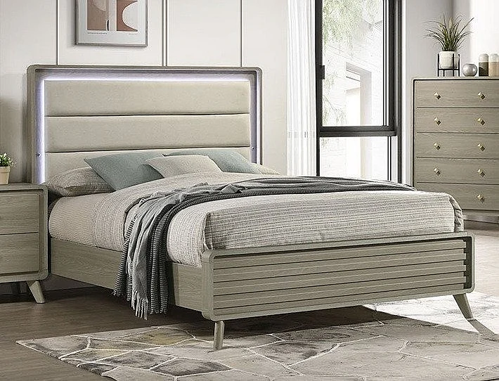Furniture of America Rainier Queen Bed in Gray FM72002GY-Q-U-BED