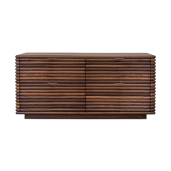Worlds Away Chest With 4-Drawer in Walnut RANGER WAL