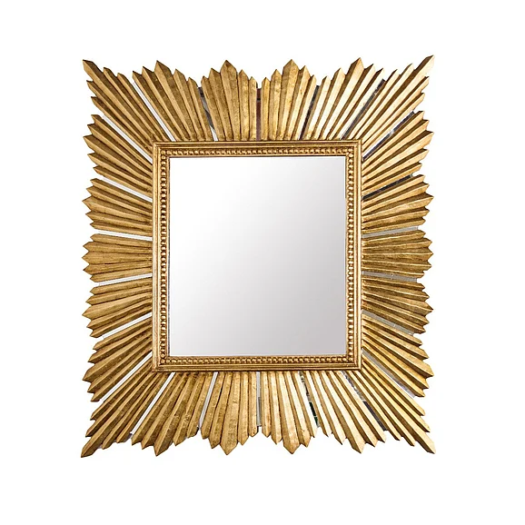 Worlds Away Raymond XL Raymond Mirror in Gold Leaf RAYMOND GL