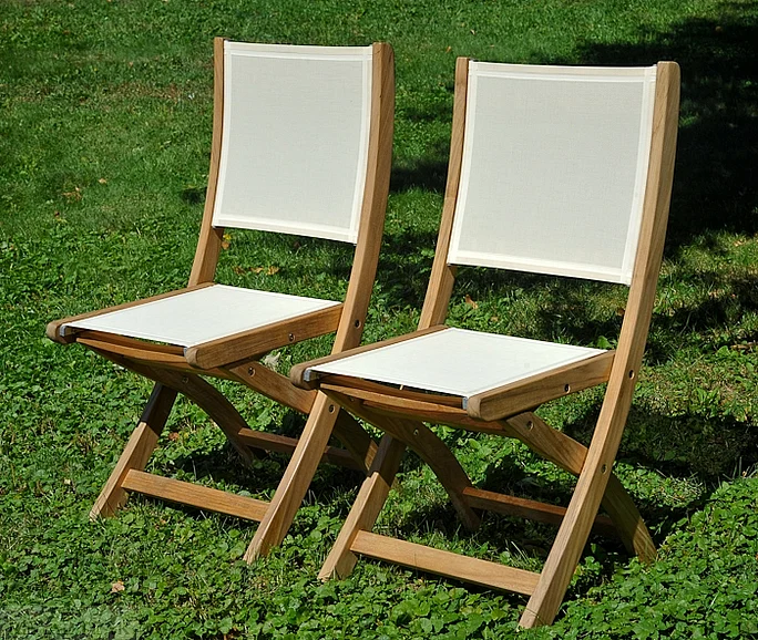 Regal Teak Providence Chair No Arm in Cream (Set of 2) RC-028-CR