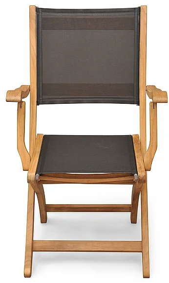 Regal Teak Providence Chair with Batyline Black (Set of 2) RC-029-BK