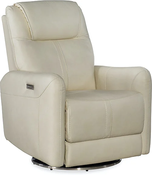 Hooker Furniture RC Steffen Swivel Power Recliner with Power Headrest in Beige RC601-PHSZ-003