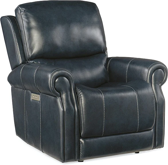 Hooker Furniture RC Eisley Power Recliner with Power Headrest and Lumbar in Blue RC602-PHZL-049 PROMO
