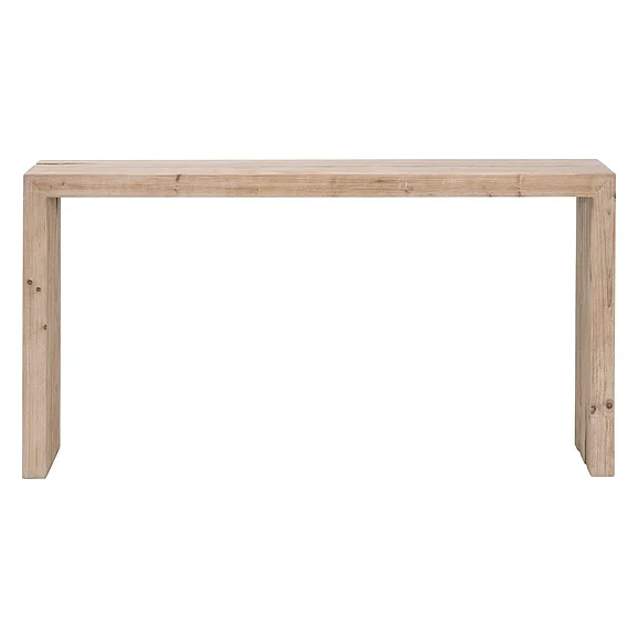Essentials For Living Reed Console Table in Smoke Gray Pine 8100.SGRY-PNE