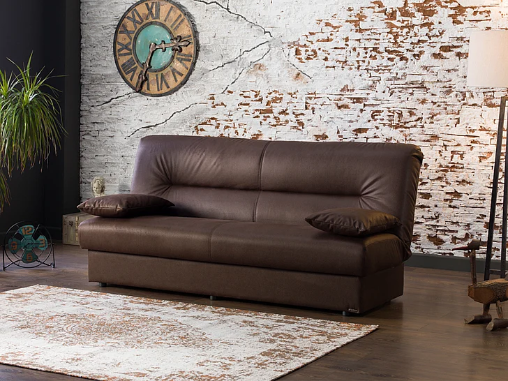 Bellona Furniture Regata 3 Seat Sleeper Sofa in Silverado Chocolate 10-REG-CT14D-03-0