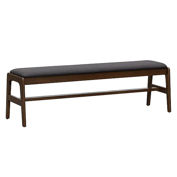 LH Home Remix Upholstered Bench in Grey REM017-GR