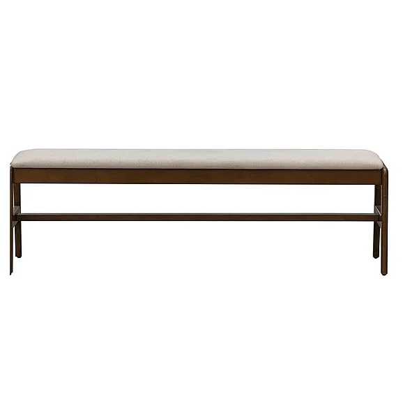 LH Home Remix Upholstered Bench in Cream REM017-LN