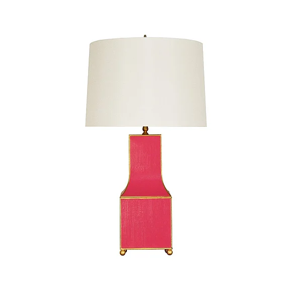 Worlds Away Renata Handpainted Pagoda Table Lamp in Pink RENATA PI