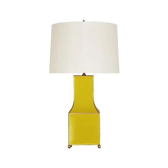 Worlds Away Renata Handpainted Pagoda Table Lamp in Yellow RENATA YL