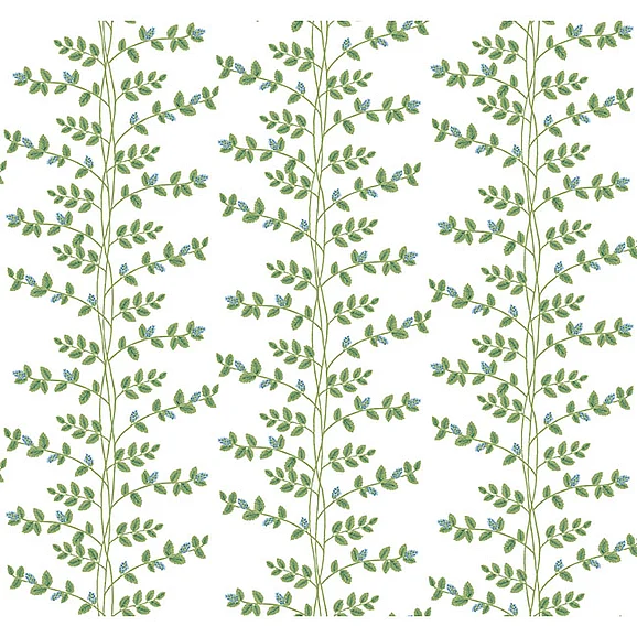 York F28-Rifle Paper Co. 3rd Edition Climbing Vine Blue Wallpaper RF7425 (Double Roll)