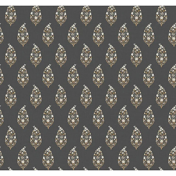 York F28-Rifle Paper Co. 3rd Edition Paisley Black Wallpaper RF7472 (Double Roll)