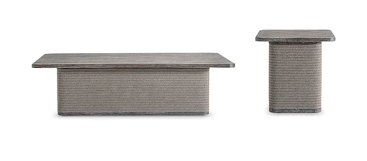 Bernhardt Rialto 3pc Outdoor Occasional Table Set in Brown