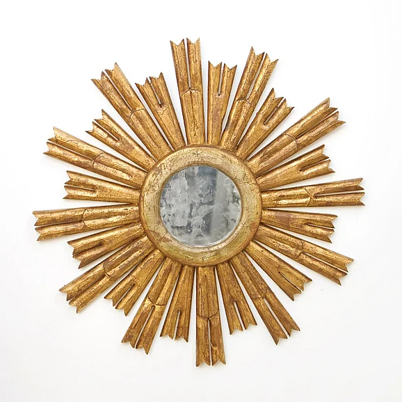 Worlds Away Rinaldo Starburst Gold Leaf Ant Mirror RINALDO G
