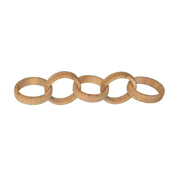 Worlds Away Round Natural Rattan Decorative Chain RINGLO