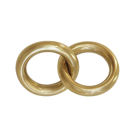 Worlds Away Circle Link Object in Shiny Brass Finish RINGS