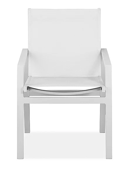Whiteline Modern Living Rio Outdoor Dining Armchair in White DAC1593-WHT (Set of 2) CLOSEOUT
