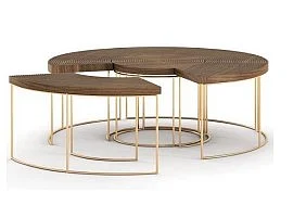 SohoConcept Ripples Coffee Table - Gold