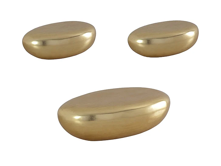 Phillips River Stone 3pc Occasional Set in Gold
