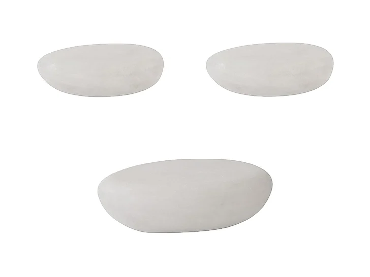 Phillips River Stone 3pc Occasional Set in Roman Stone
