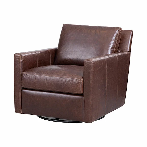 Spectra Home Riverside Swivel Chair in Brompton Brown