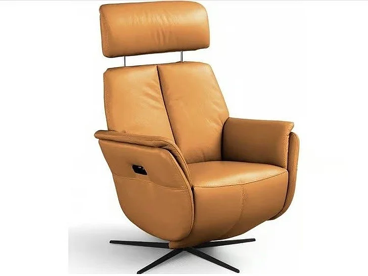 Whiteline Modern Beverly Swivel Recliner in Camel RL2054L-CAM