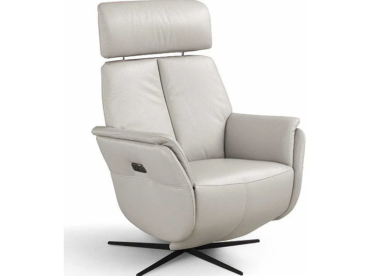Whiteline Modern Beverly Swivel Recliner in Light Grey RL2054L-LGRY