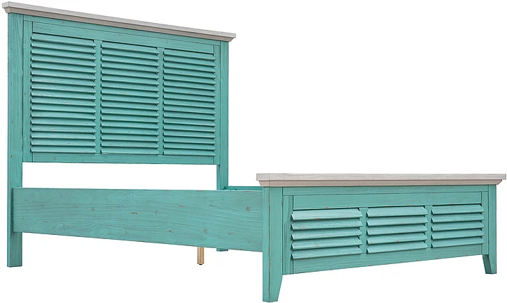 Cottage Creek Rosalyn Queen Bed in Ocean Green 4501-9100