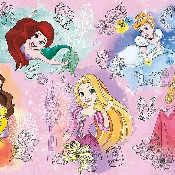 York Disney Kids Vol. 4 D37 Disney Princess Peel And Stick Mural RMK11414M (1 Mural) FedEx/UPS