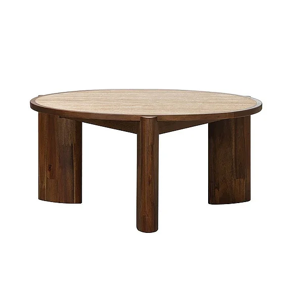 LH Home Remix Round Coffee Table in Travertine RMT032