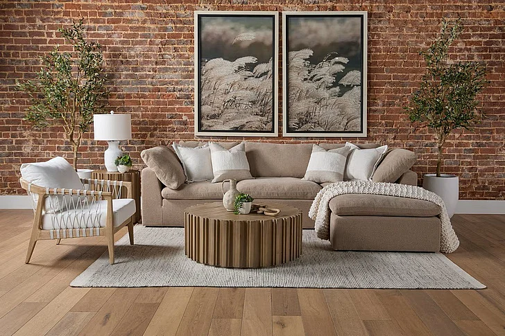 Essentials for Living Roma 2pc Occasional Living Room Set in Smoke Gray Pine