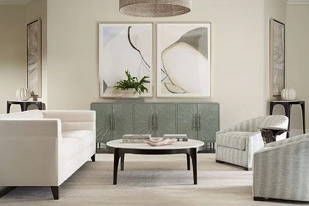 Theodore Alexander Rome 2pc Round Occasional Living Room Set in Romulus